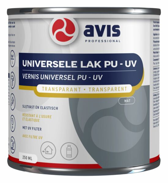 avis universele lak pu/uv mat 0.25 ltr