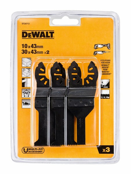 DeWALT DT20713 3 Delige Multitool Universele Zaagbladen Set EAN: 5035048099360