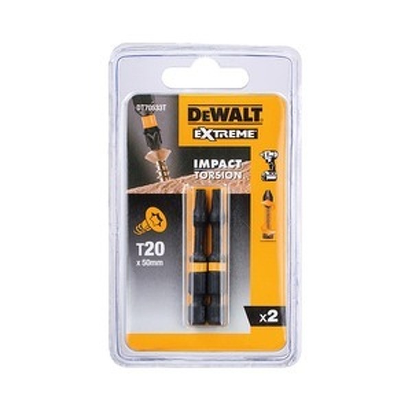 DeWALT DT70533T T20 Extreme Impact Torsion Schroefbits - 50mm (2st) EAN: 5035048088470