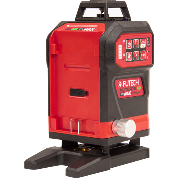 Futech Multicross 4D 18VMAX Electronic Kruislijnlaser - Groen - 4 Lijnen - IP54 - Detailed view of the product