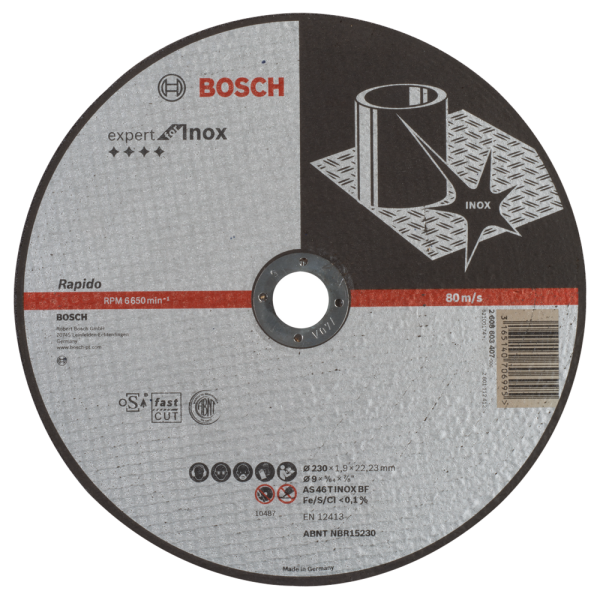 Bosch 2608603407 Expert Rapido Doorslijpschijf - 230 X 22,23 X 1,9mm - Metaal