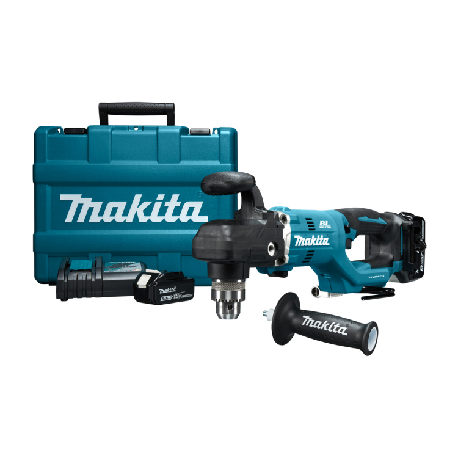 Makita DDA450RTE 18V Li-Ion Accu Haakse Boormachine Set (2x 5,0Ah) In Koffer - 13mm - Koolborstelloos
