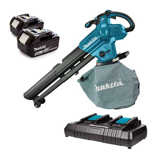 Makita DUB187 LXT 18V Li-Ion Accu Bladblazer Set (2x 5,0Ah) - 216km/h