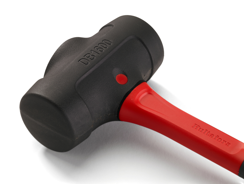 Hultafors Dead Blow DB 1600 Terugslagvrije Hamer - Rubberen Handgreep - 1650 Gram - Detailed view of the product