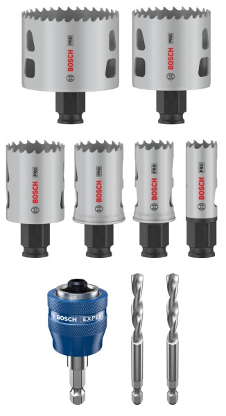 Bosch 2608594435 PRO 9-delige Multi Material PC Plus Gatzagenset - 20,25,32,38,51,64 Mm