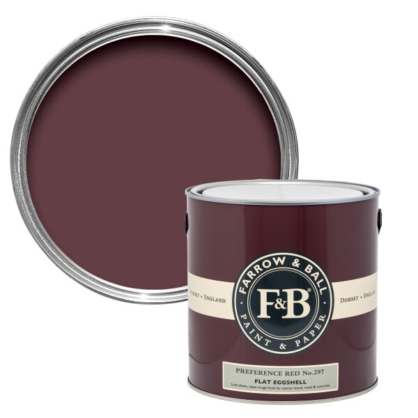 Farrow&Ball Flat Eggshell Preference Red No.297 - 2,5L afbeelding