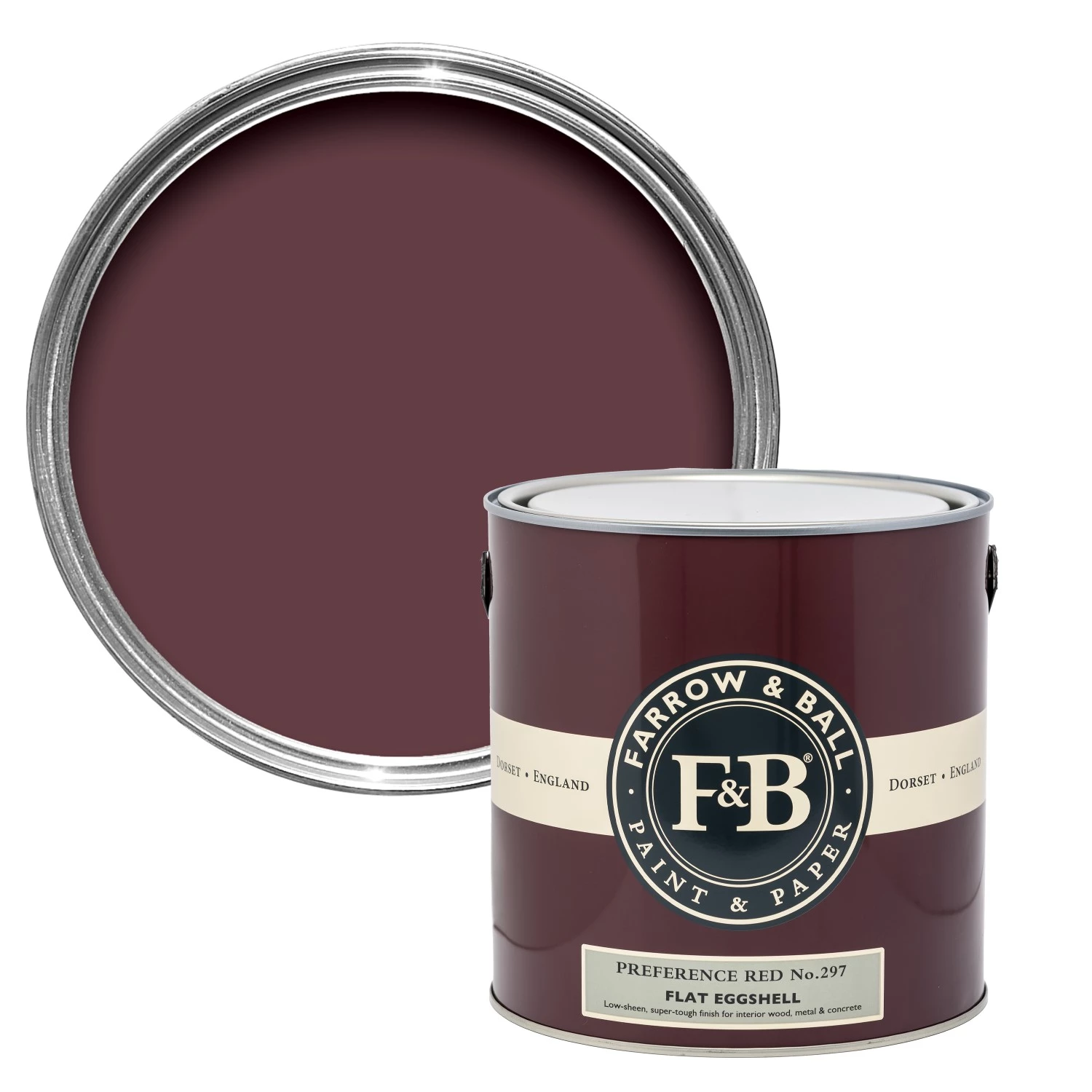 Farrow&Ball Flat Eggshell Preference Red No.297 - 2,5L