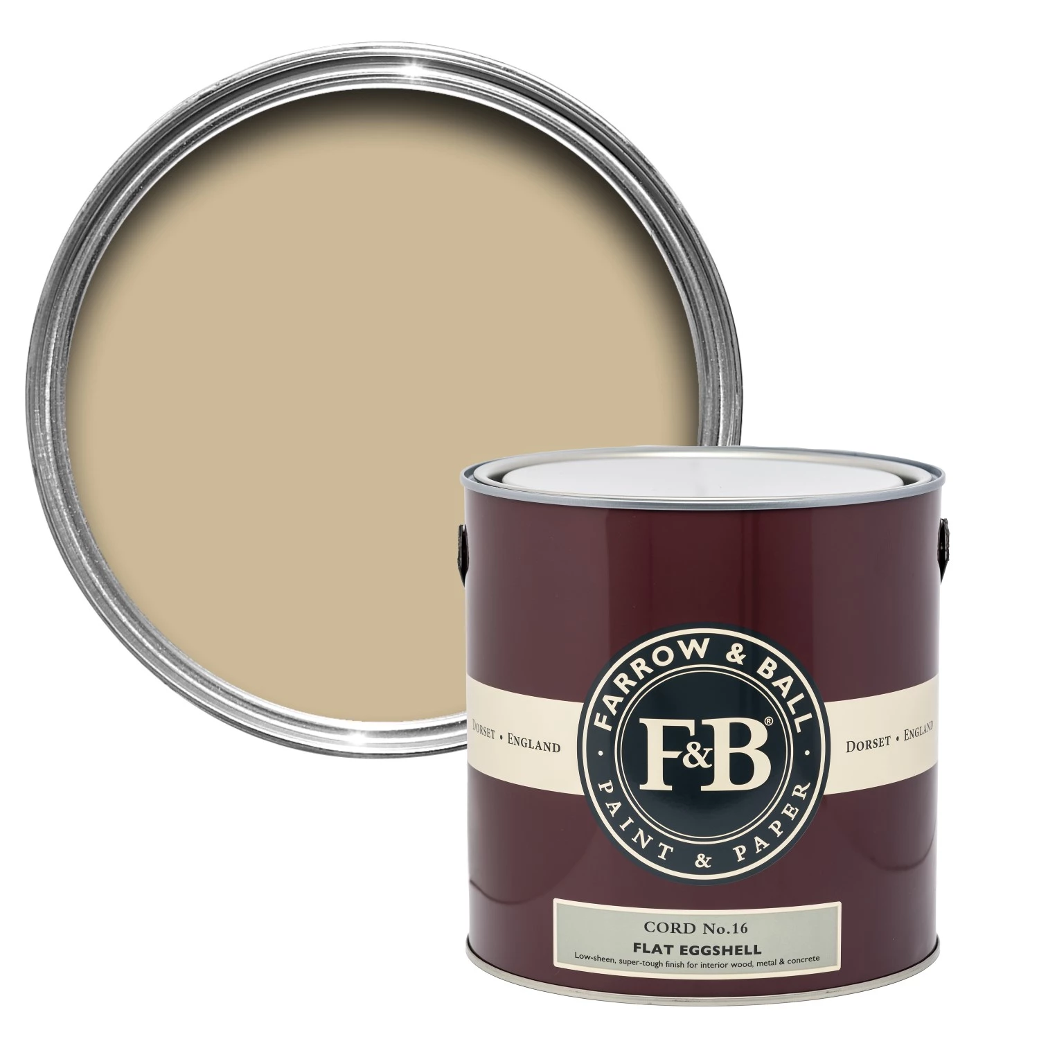Farrow&Ball Flat Eggshell Cord No.16 - 750ml