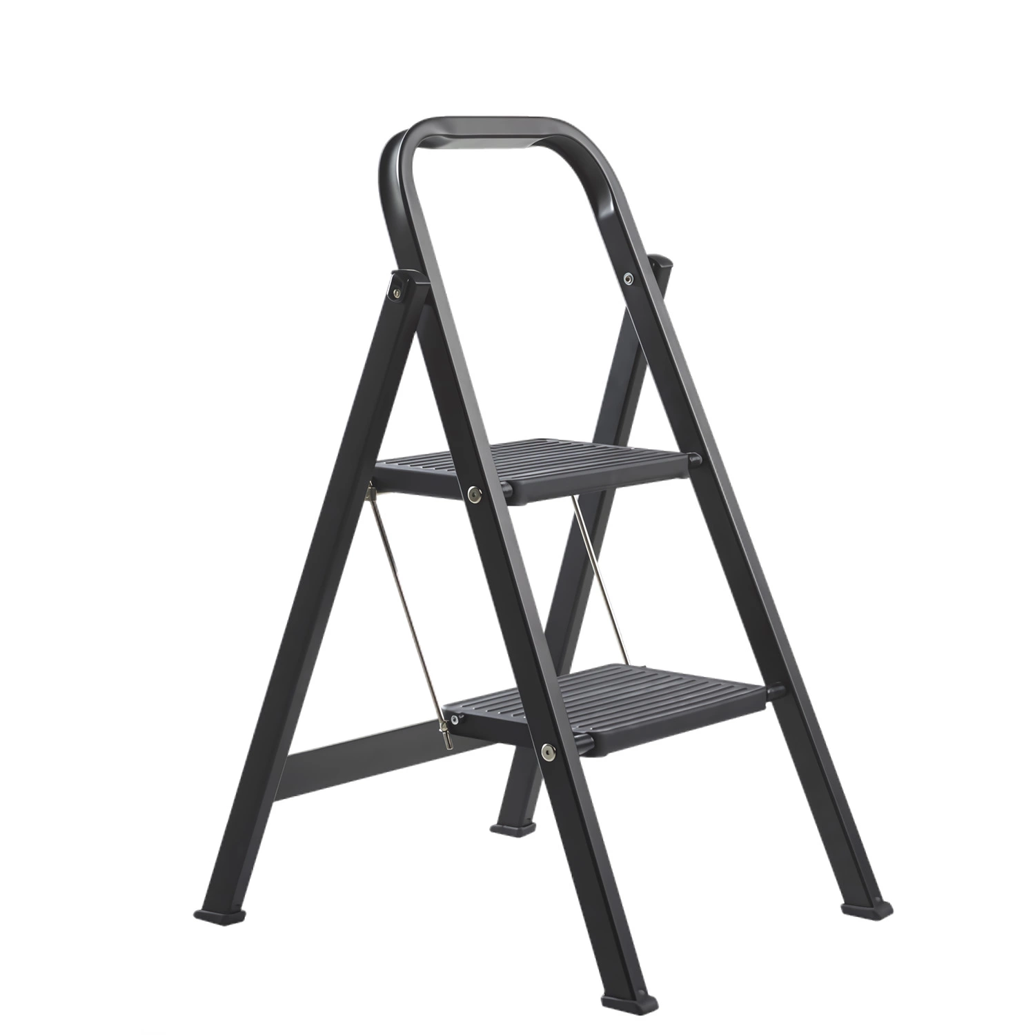 Altrex Giant Total Black Huishoudtrap - Aluminium - 2 Treden - Max. Werkhoogte 2,45m