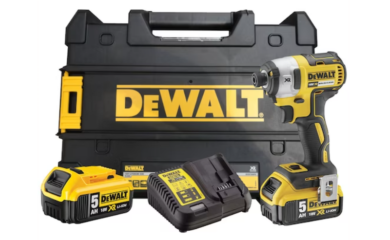 DeWALT DCF887P2 18V Li-Ion Accu Slagschroevendraaier Set (2x 5.0Ah Accu) In TSTAK - Koolborstelloos