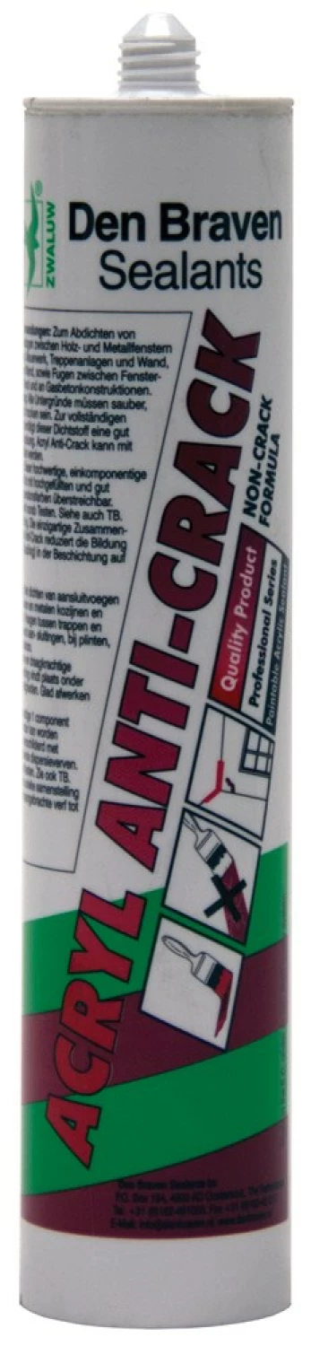 Zwaluw Den Braven 11615201 Acryl Anti-Crack Acrylaatkit - Wit - 310ml