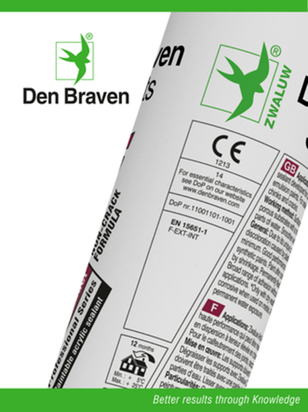 Zwaluw Den Braven 11615201 Acryl Anti-Crack Acrylaatkit - Wit - 310ml - Detailed view of the product