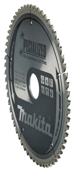 Makita B-33261 Specialized Cirkelzaagblad 190x30x2,4 60T - Aluminium - Detailed view of the product