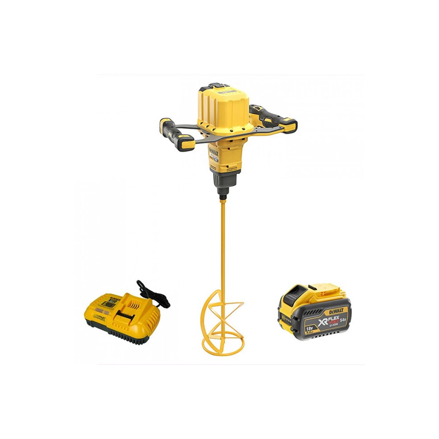 DeWALT DCD240X2 54V Li-ion XR FlexVolt Accu Mixer Set (2x 9.0Ah) - M14 - 160mm