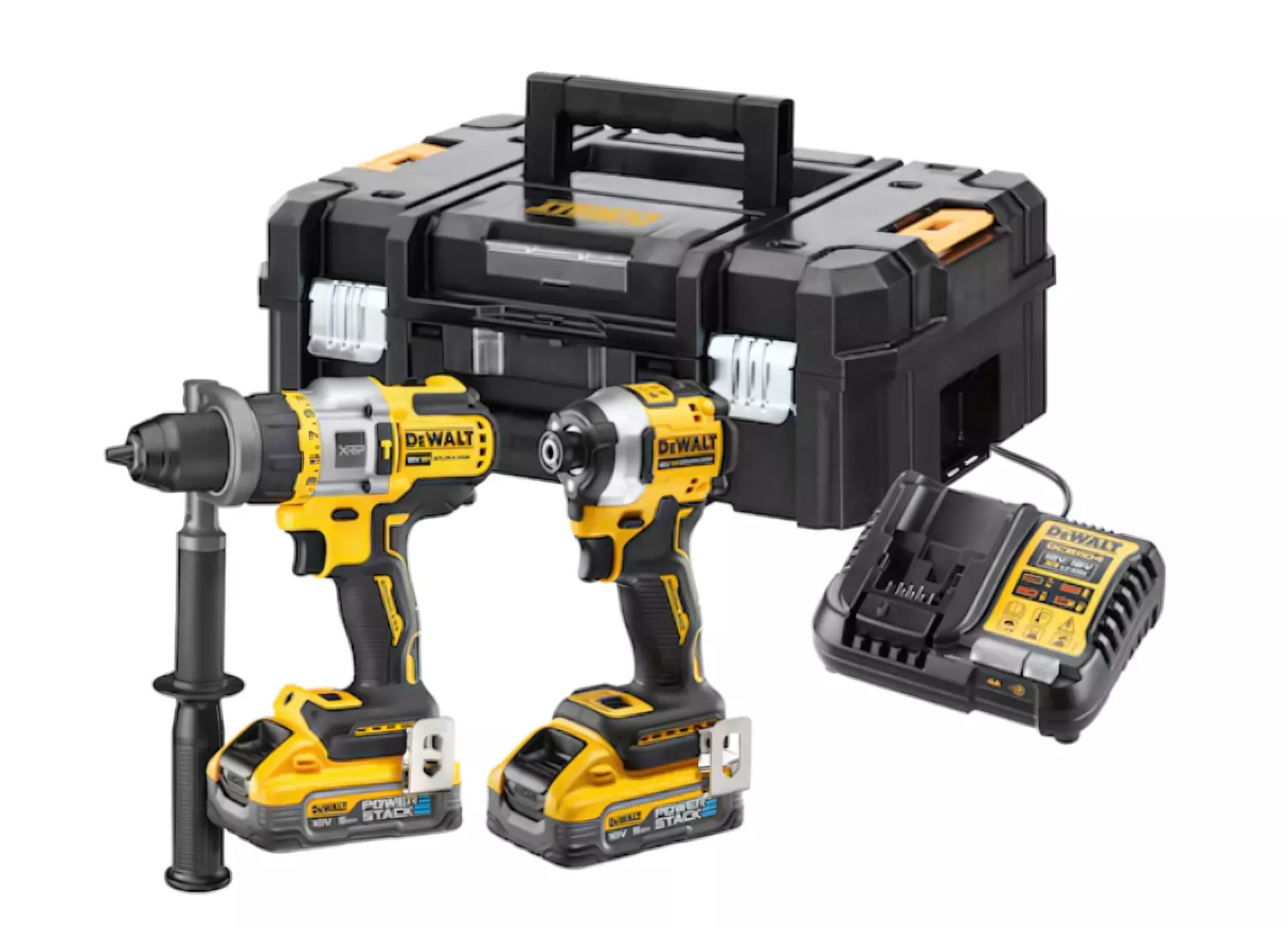 DeWALT DCK2052H2T 18V Li-ion Accu Klopboor-/schroefmachine (DCD805)&Slagschroevendraaier (DCF850) Set (2x 5.0Ah Accu) Combiset In TSTAK