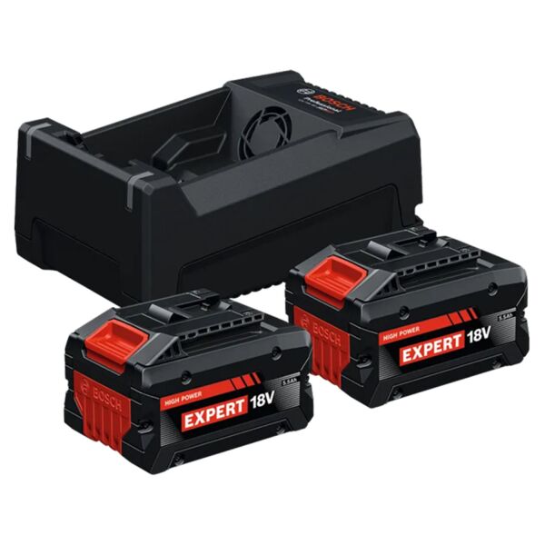 Bosch EXBA18V-55 Accu Starterset (2x 5.5Ah) + Lader