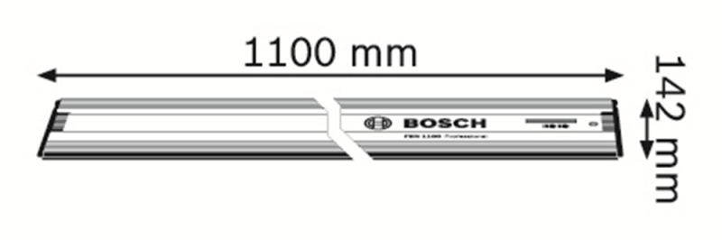 Bosch FSN 1100 Liniaal Geleiderails - 1100mm - Detailed view of the product