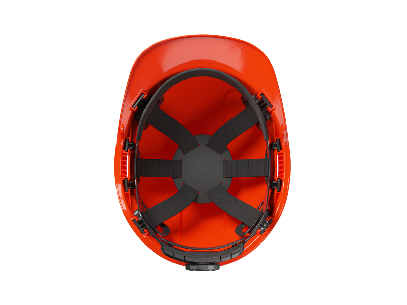 Hellberg 6-Punts Veiligheidshelm Factor ABS - Oranje - Detailed view of the product