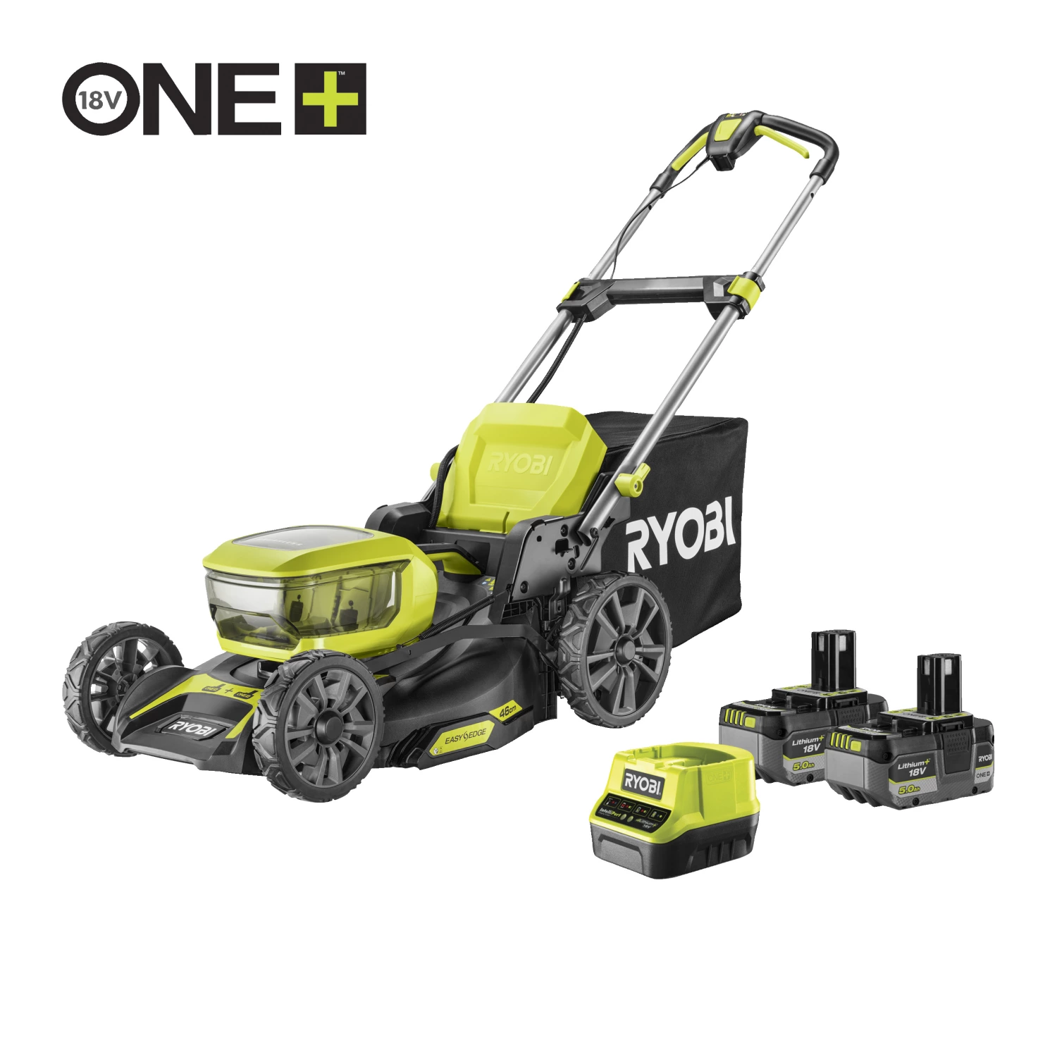Ryobi RY18LMX46A-250 18V Li-ion Accu Grasmaaier Set (2x 5.0Ah Accu) - 46cm thumbnail 2