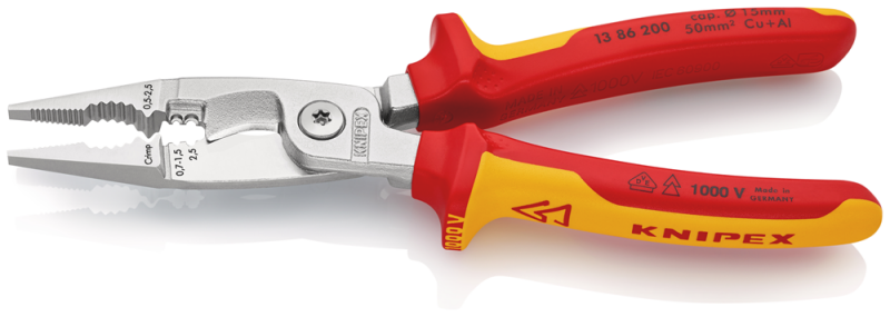 Knipex 1386200 Installatietang - Elektro - 200mm - Detailed view of the product
