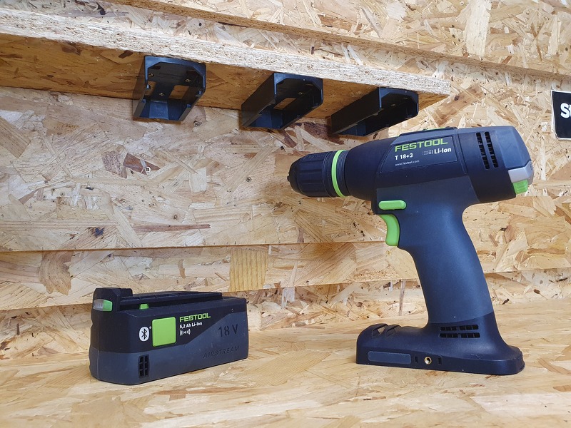 StealthMounts BM-FT18-BLK-6 Accuhouder Voor Festool 18V - Zwart - 6-pack - Detailed view of the product