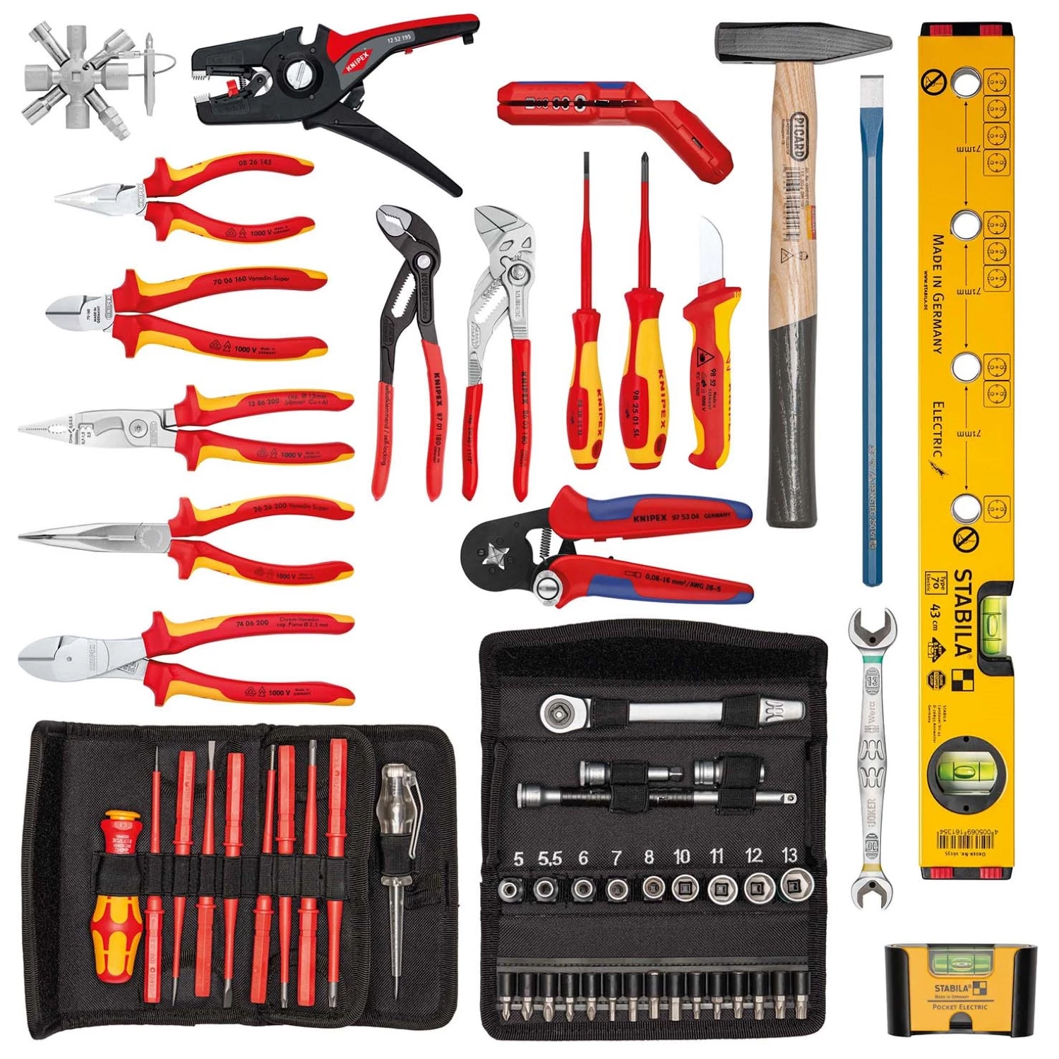 Knipex 00 21 41 BIG Twin Move Elektro Gereedschapset In Koffer - 63-delig thumbnail 3