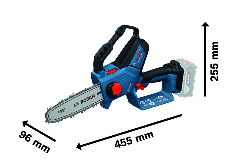 Bosch GKE 18V-20 18V Accu Snoeizaag Body - Detailed view of the product