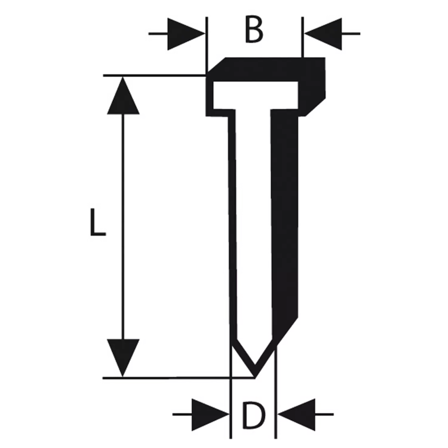 Bosch 2608200512 / SK50 19G Nagel - Verzinkt - 1,2 X 19mm - (5000 St)