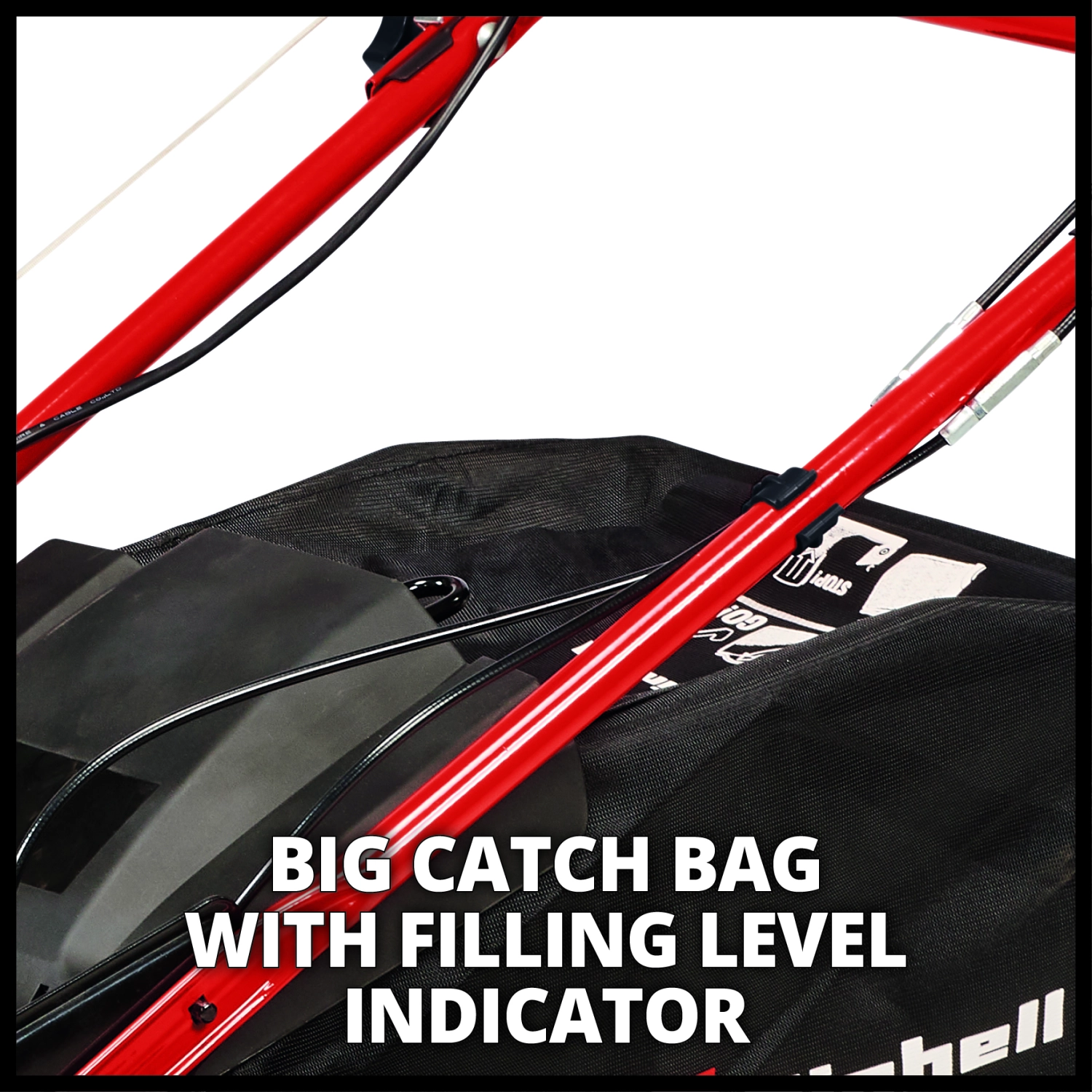 Einhell Benzine Grasmaaier GC-PM 46 S HW-E - 146 cm³ - 2 kW - 4-takt - Maaibreedte: 46 cm - Aanbevolen gazonoppervlakte: tot 1400 m² - 65 L opvangbak - Maaihoogte: 25-80 mm - Elektrische starter