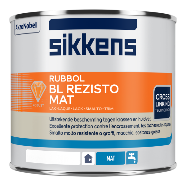 sikkens rubbol bl rezisto mat wit 0.5 ltr