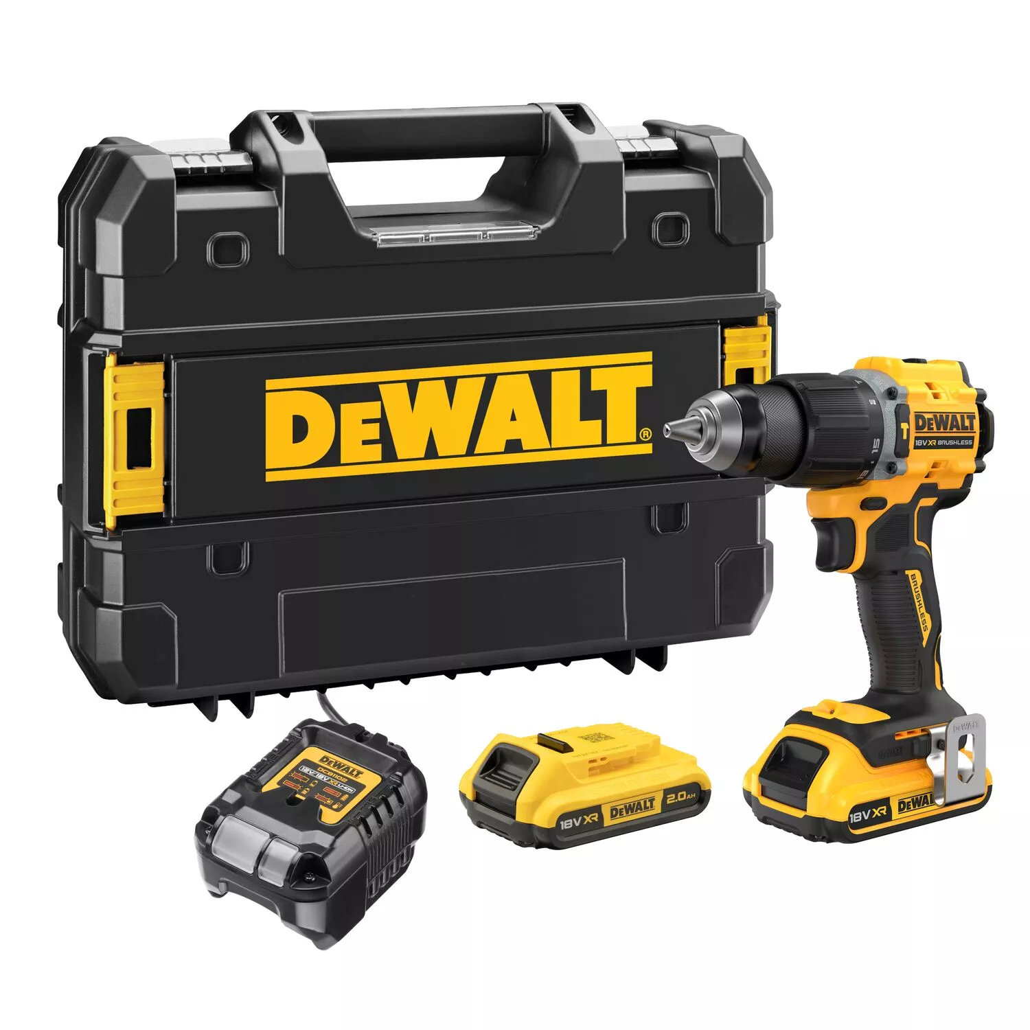DeWALT DCD799D2T 18V Li-ion Accu Klopboor-/schroefmachine Set (2x 2.0Ah Accu) In TSTAK afbeelding