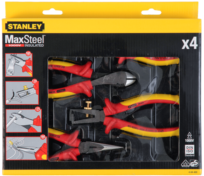 Stanley 4-84-489 4 Delige VDE Tangenset - Detailed view of the product