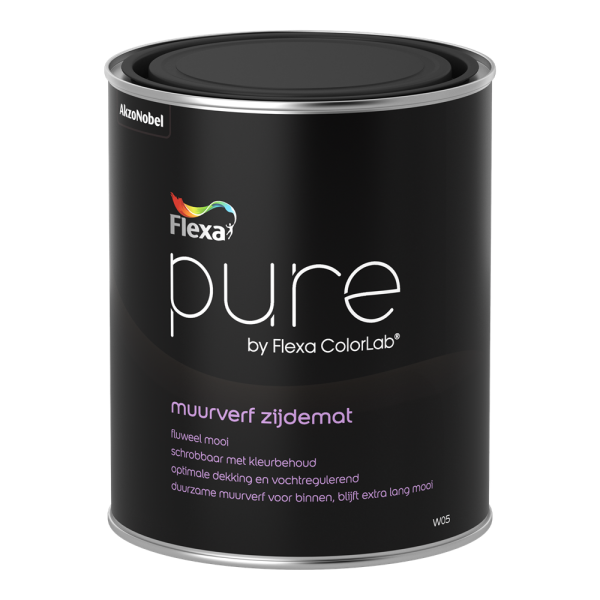 flexa pure muurverf zijdemat lichte kleur 1 l