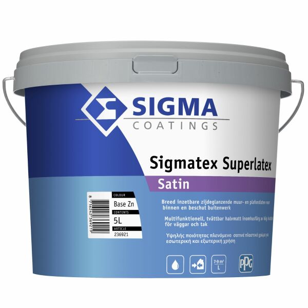 sigma sigmatex superlatex satin donkere kleur 5 ltr