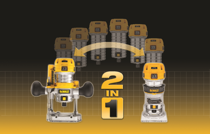 DeWALT D26204K Bovenfrees En Kantenfrees Combi In Koffer - 900W - 6-8mm - Detailed view of the product