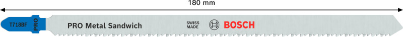 Bosch 2608636335 / T 718 BF BiM Decoupeerzaagblad Flexible - Sandwich Materiaal (3st) - Detailed view of the product