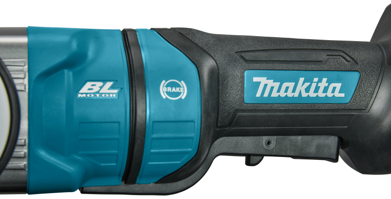 Makita GA050GT101 XGT 40V Accu Haakse Slijper Set In Mbox - 125mm - Veiligheidsschakelaar - Detailed view of the product