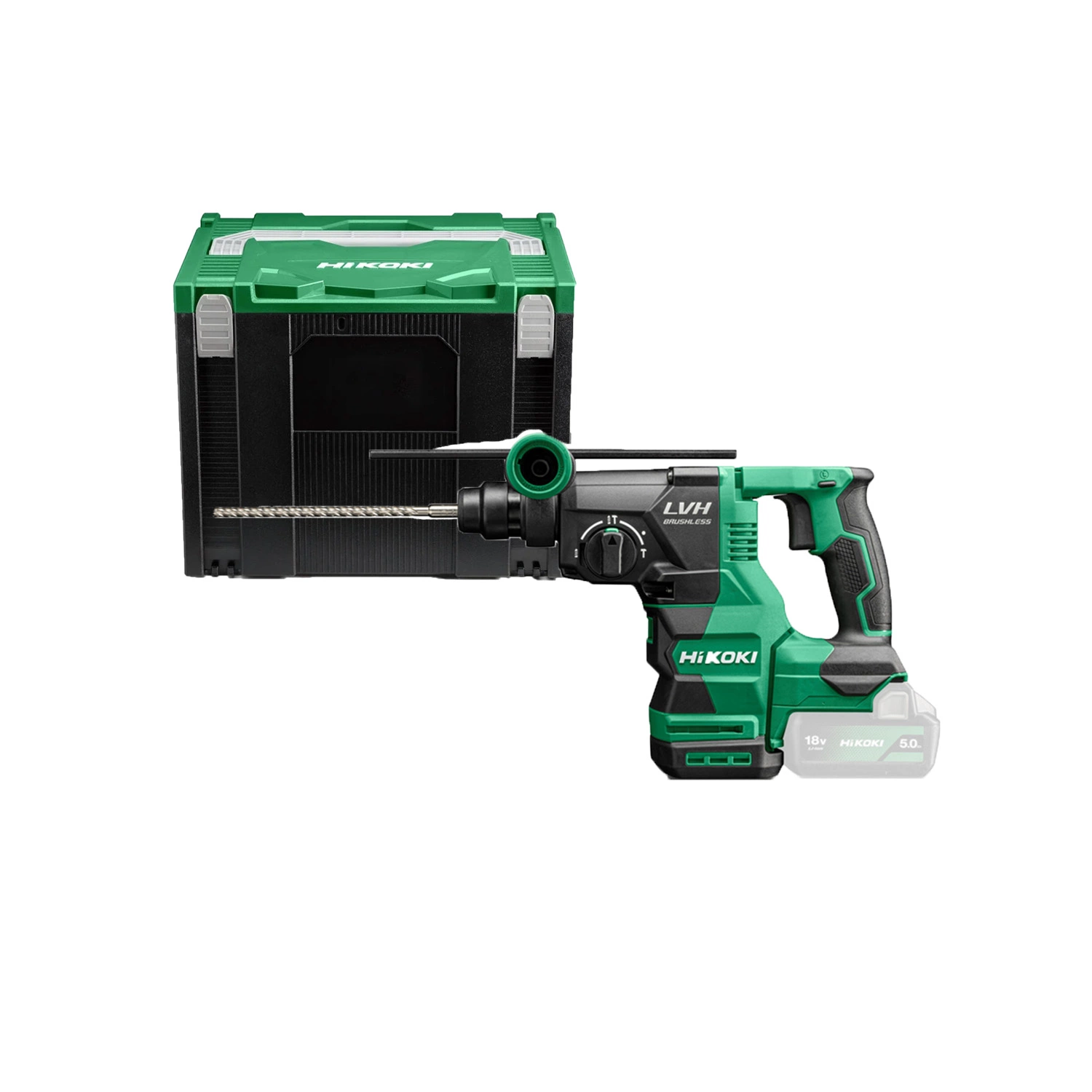 HiKOKI DH1826DAW2Z 18V Li-ion Accu SDS-PLUS Boor-/breekhamer Body In HSC II Koffer - 3,2J