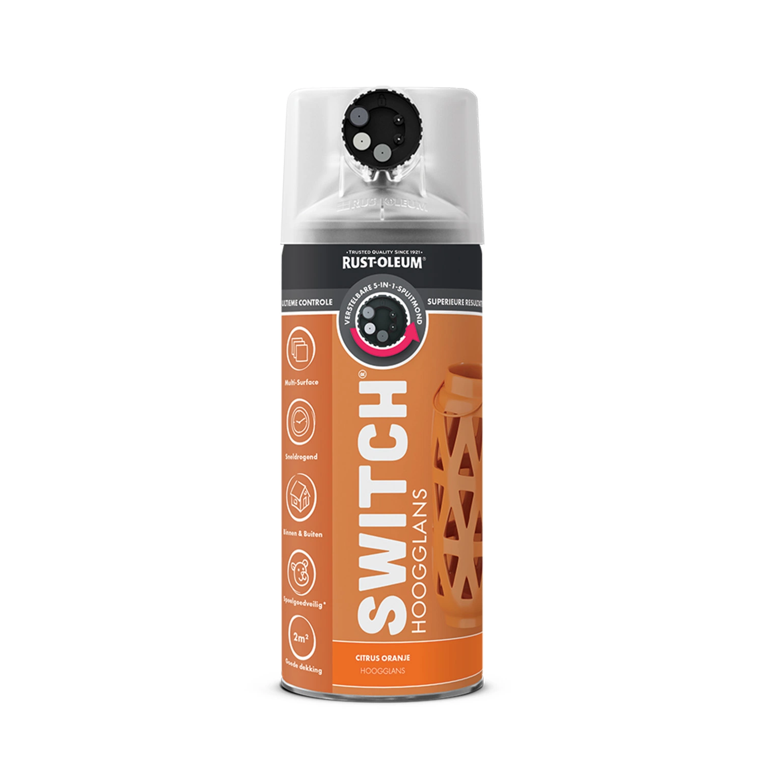 Rust-Oleum Switch Spuitlak - Hoogglans Citrus Oranje - 400ml