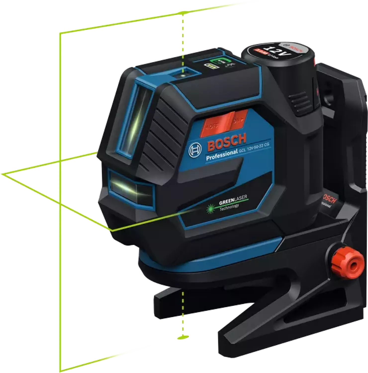 Bosch GCL 12V-50-22 CG 12V Accu Kruislijnlaser Set (1x2.0Ah) In L-Boxx thumbnail 2