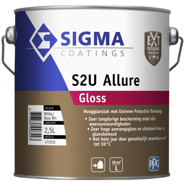 sigma s2u allure gloss kleur 2.5 ltr