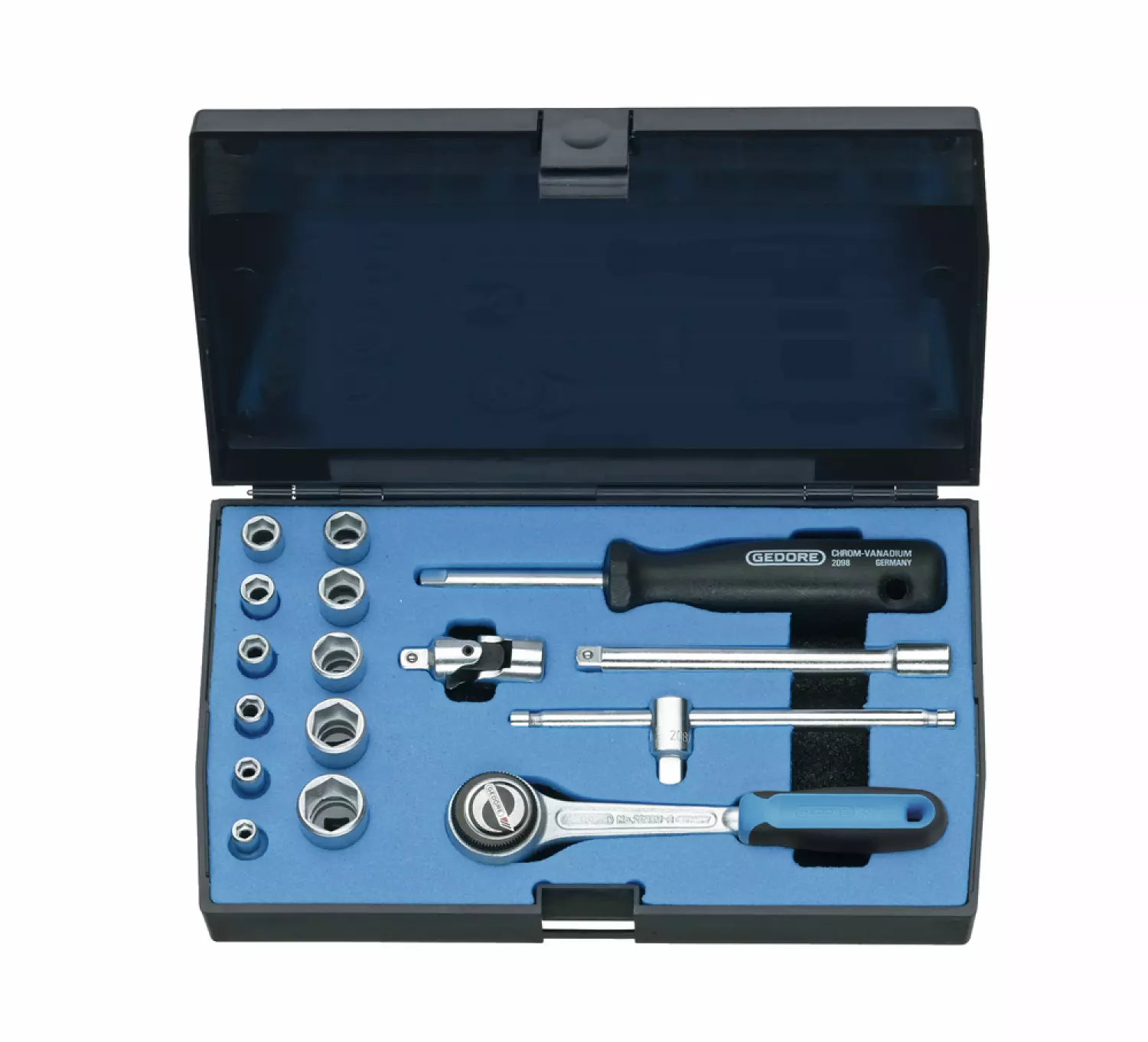 Gedore 20 EM 16-delige Dopsleutelset 1/4" - 4-13mm - 6162220