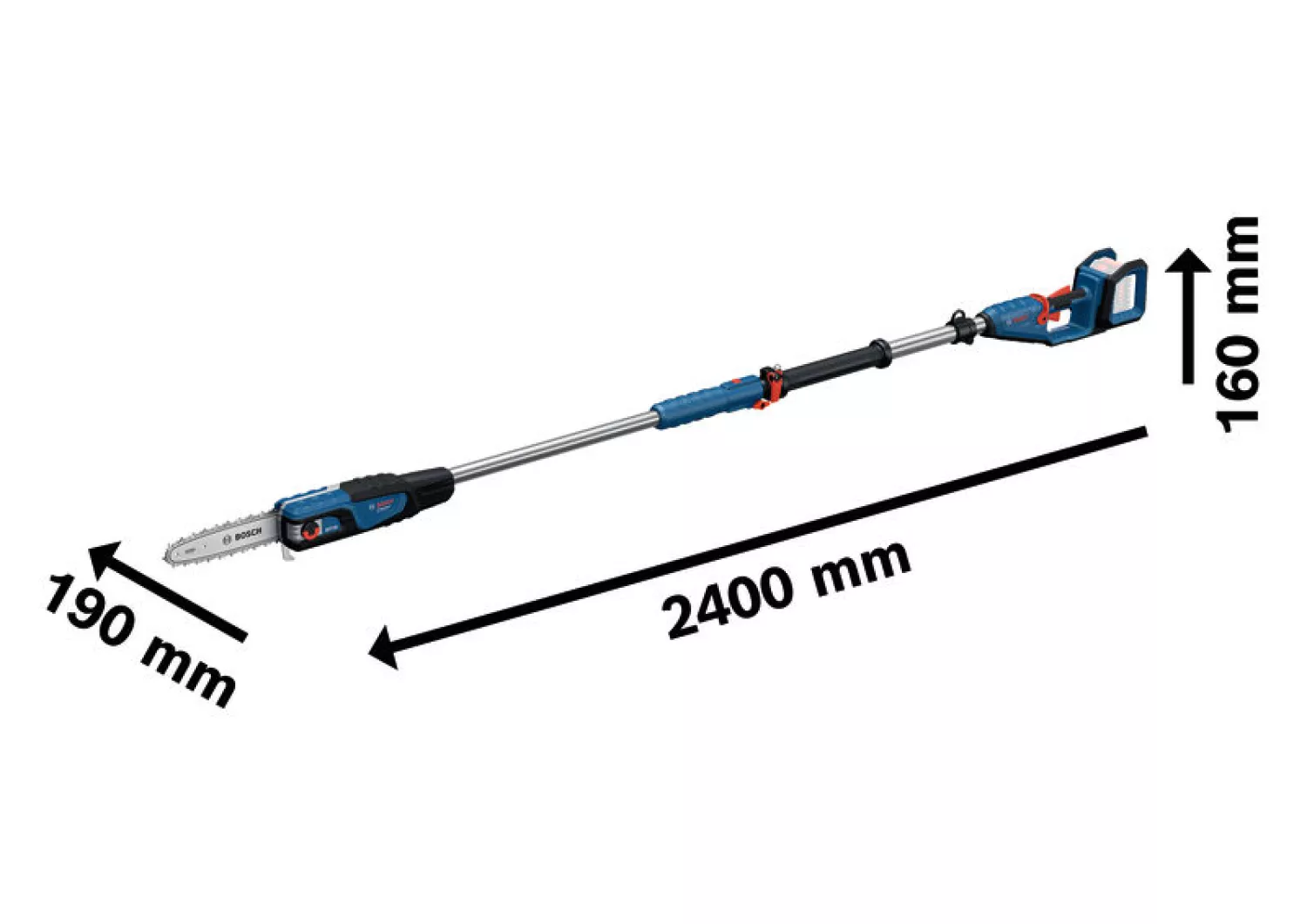 Bosch GKE 18V-25 TP 18V Accu Telescopische Snoeizaag Body thumbnail 3