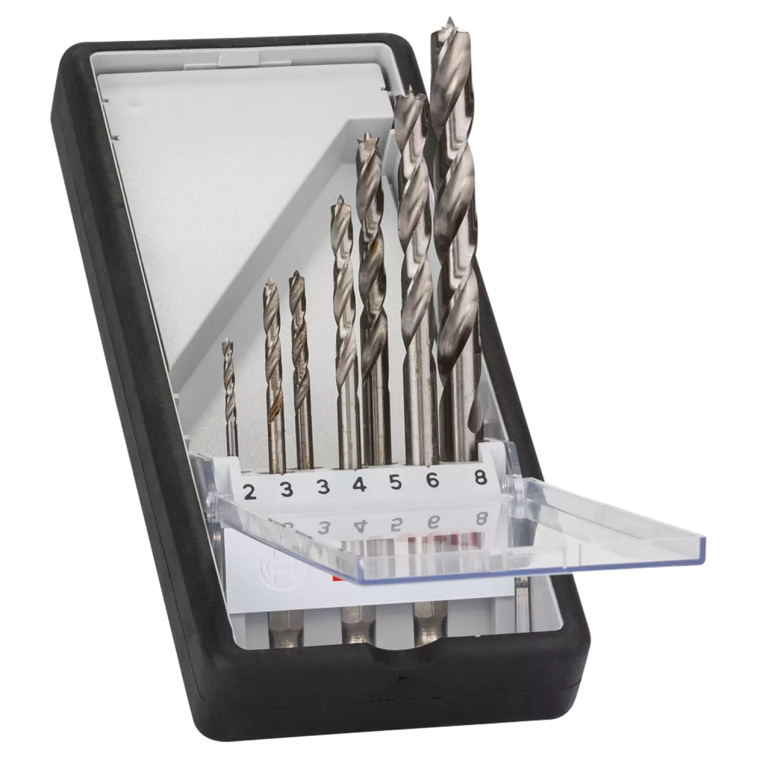 Bosch 2607019923 7-delige Robust Line Houtspiraalboor Set In Cassette - 2-8mm - Zeskant Opname