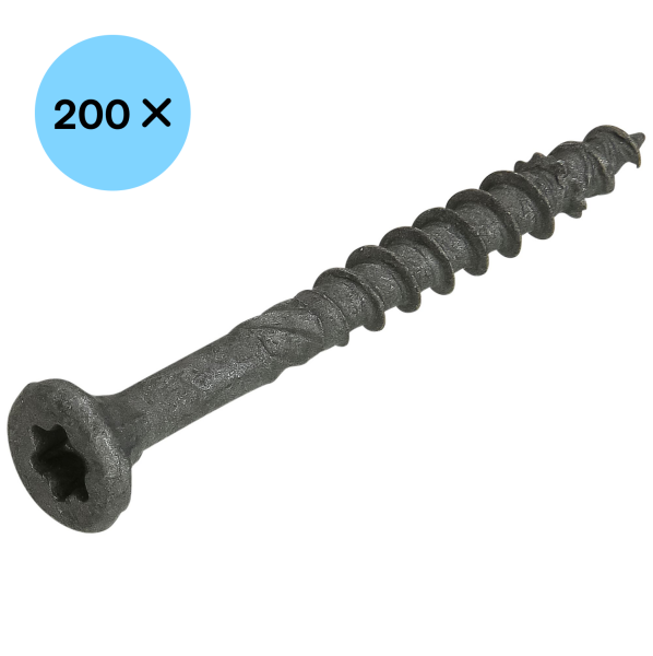 DynaPlus 0281.08.25902 Unischroef - TX20 - 4.0 X 50/30mm - Platkop - Deeldraad - Gecoat (200st) - Detailed view of the product