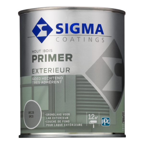 Sigma Exterieur Primer Mat - Betere Hechting - Ideale Grondlaag - RAL 7004 - Grijs - 0.75L