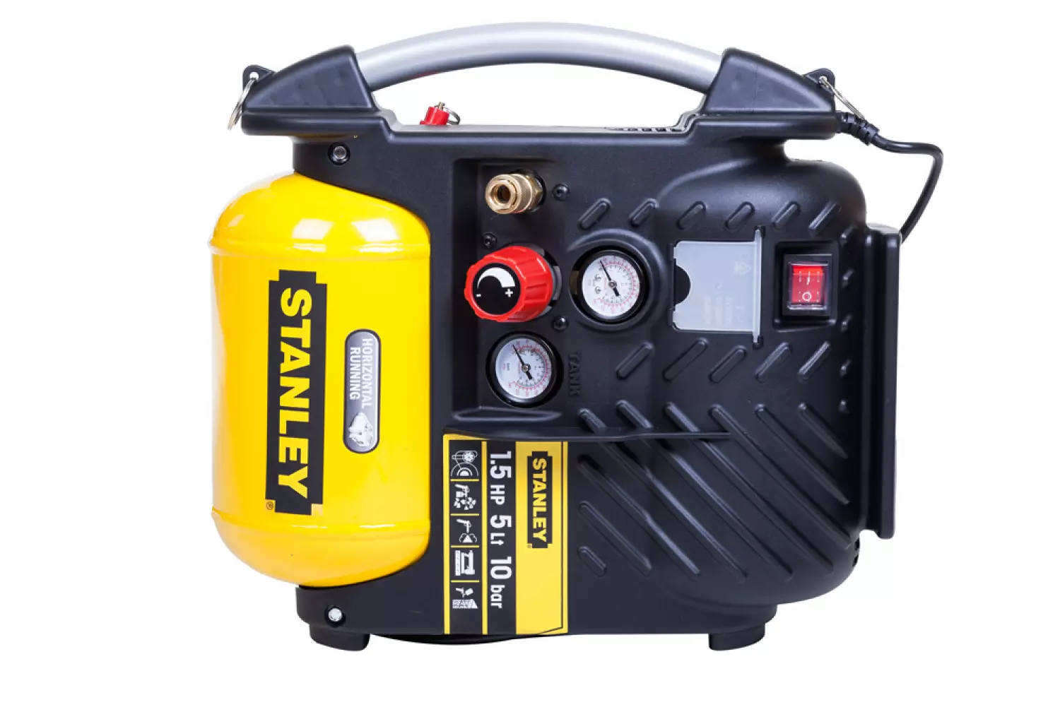 Stanley 8215250STN596 Compressor - DN200/10/5 - Olievrij - 10bar - 1100W