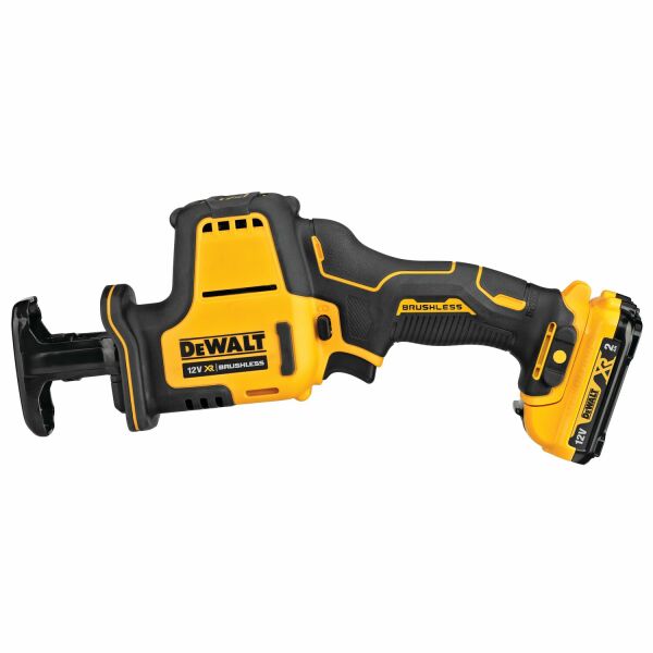 DeWALT DCS312D2-QW 12V Li-ion XR Accu Compacte Reciprozaag Set (2x 2.0Ah) In TSTAK - Koolborstelloos - Detailed view of the product
