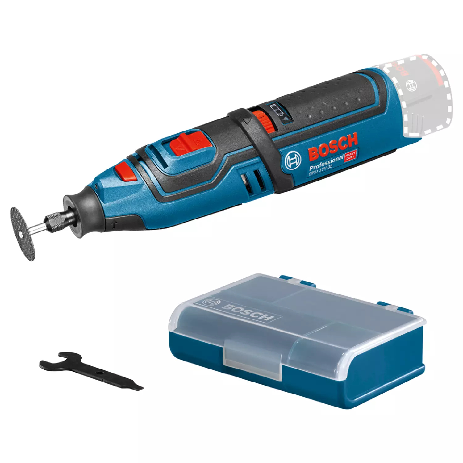 Bosch Professional GRO 10,8 V-LI Multitool - Roterend - Met 2 x 2,0 Ah Li-Ion accu's