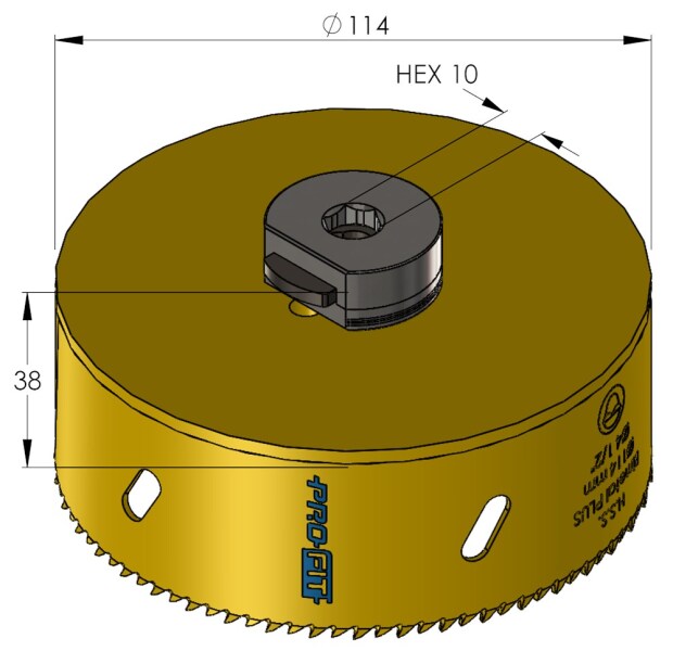 ProFit 09051114 BiMetal Plus Gatzaag 114mm - Detailed view of the product